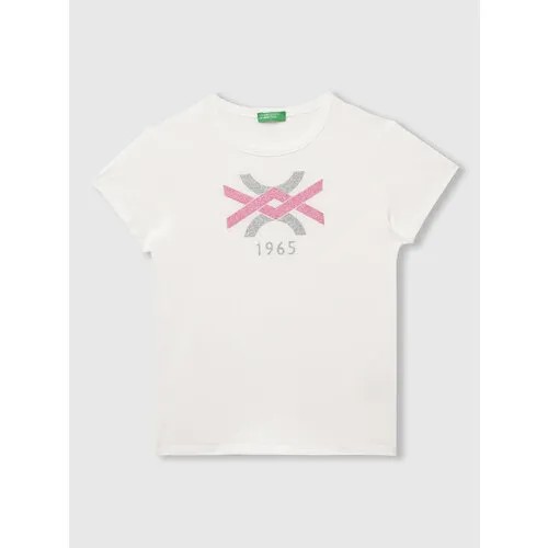 Лонгслив UNITED COLORS OF BENETTON, размер 150 (XL), белый