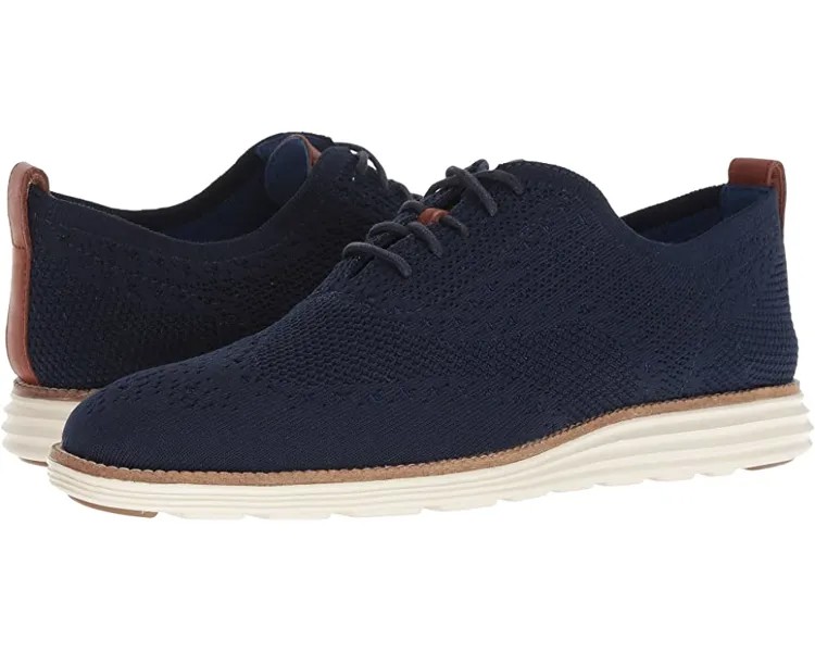 Оксфорды Original Grand Stitchlite Wingtip Oxford Cole Haan, синий