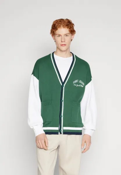 Кардиган Varsity Tommy Jeans, цвет court green