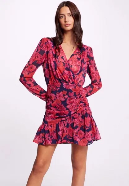 Летнее платье Printed Shirred Short Morgan, цвет multico