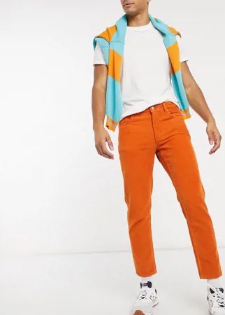 Темно-оранжевые классические джинсы из неэластичного вельвета ASOS DESIGN-Оранжевый