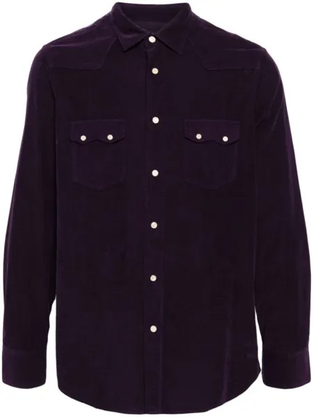 Lardini рубашка с классическим воротником, фиолетовый