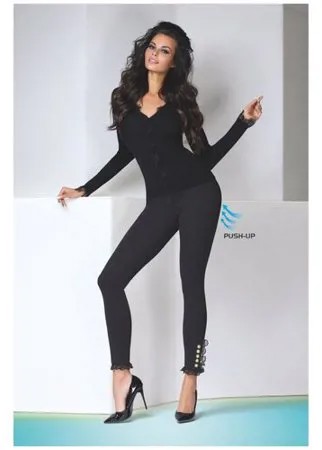 Bas Bleu Моделирующие легинсы Cheryl с эффектом push-up, черный, L