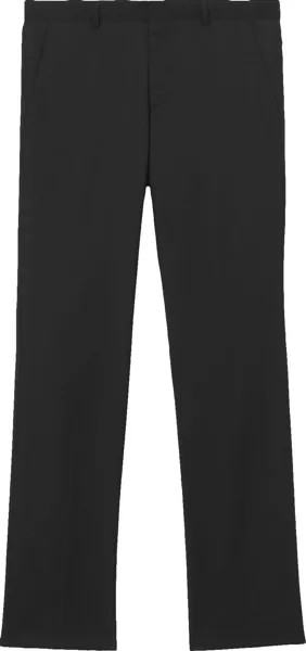 Брюки Burberry Grain De Poudre Wool Tailored Trousers 'Black', черный