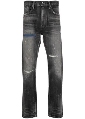 Neighborhood прямые джинсы с эффектом потертости