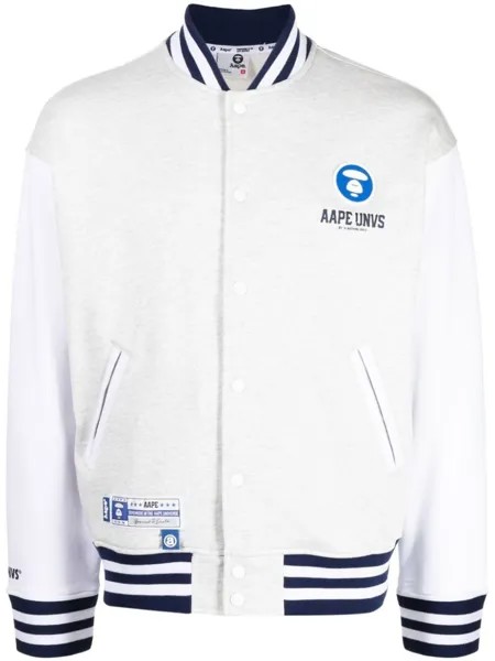 Бомбер с логотипом AAPE BY *A BATHING APE, белый