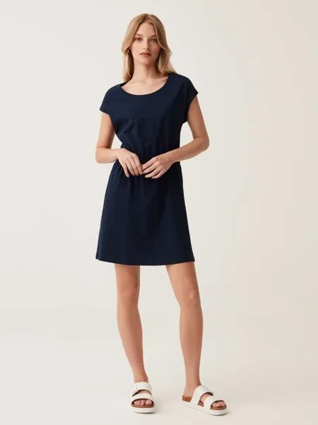 Короткое платье из тонкого хлопка Ovs, цвет navy blue