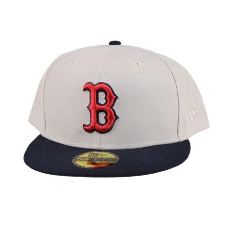 Мужская кепка New Era Boston Red Sox World Class 59Fifty темно-бежевого-красного цвета