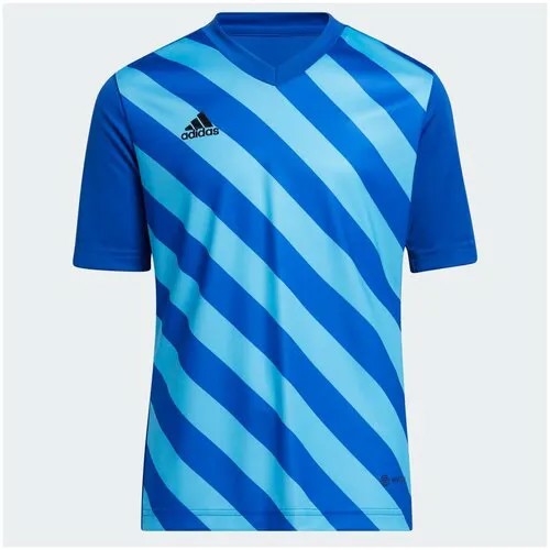 Футболка спортивная adidas, размер 128, синий