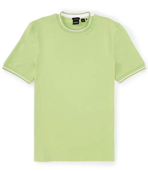 Hugo Boss BOSS Slim Fit Футболка с короткими рукавами Tessler, зеленый