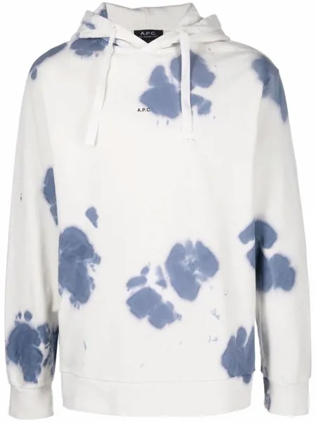 A.P.C. tie-dye print cotton hoodie