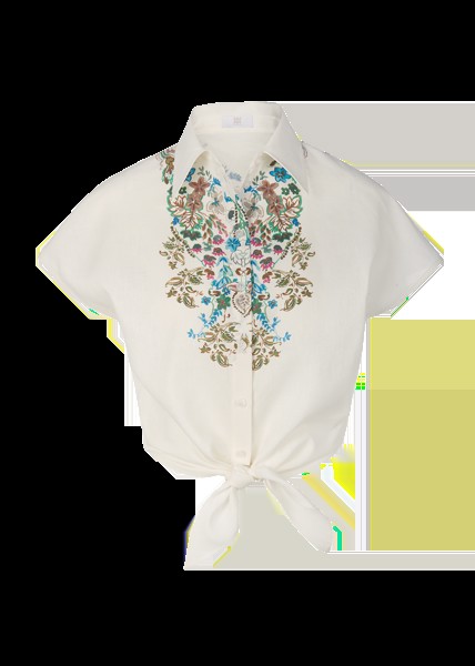 Блуза с короткими рукавами и цветочным узором RIANI, цвет white patterned