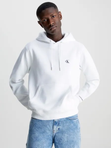 Толстовка с логотипом из смесового хлопка Essential Calvin Klein, ярко-белый