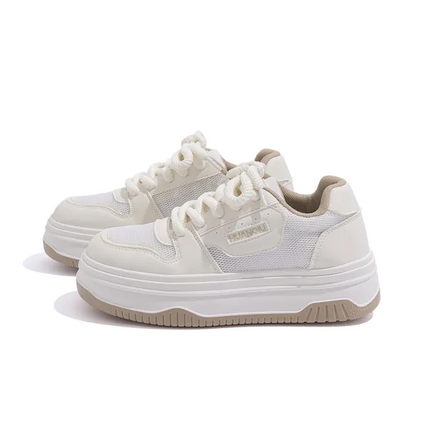 Кроссовки HUANQIU Skateboarding Shoes Women's Low-top Beige, бежевый