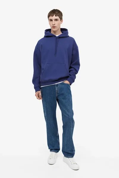 Толстовка свободного кроя с капюшоном H&M, синий