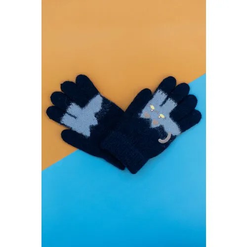 Перчатки Мария, размер 16, синий, мультиколор