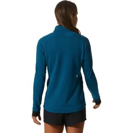 Куртка Polartec Power Grid с молнией до половины женская Mountain Hardwear, цвет Vinson Blue Heather