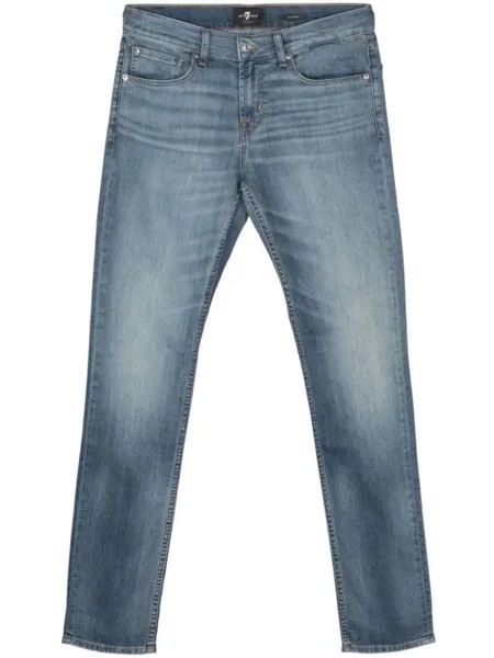 7 For All Mankind узкие джинсы средней посадки, синий