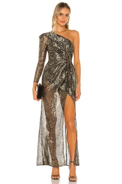 Платье Camila Coelho Danitza Gown, цвет Gold and Black
