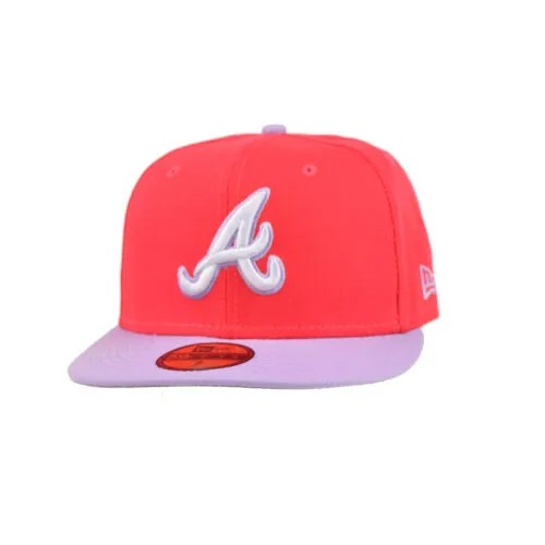 Мужская шляпа New Era Atlanta Braves 2Tone Color Pack 59Fifty, красно-фиолетовая