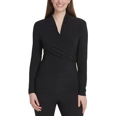 DKNY Женская трикотажная блузка с капюшоном, пуловер, верхняя рубашка Petites BHFO 0631