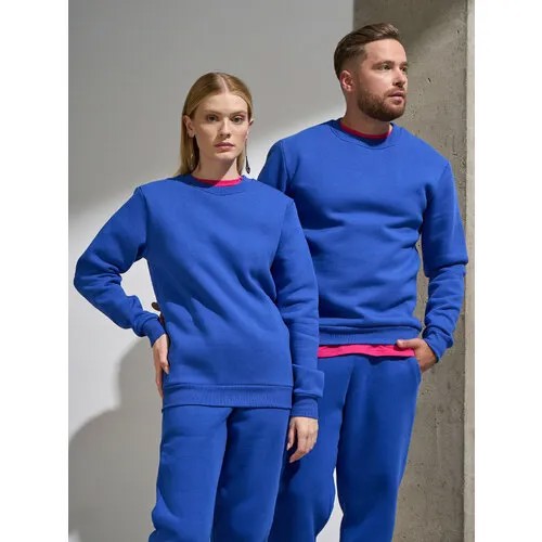 Свитшот Uzcotton Premium, размер 50-52\XL, , синий