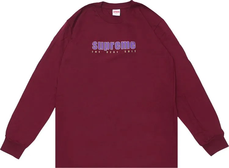Лонгслив Supreme The Real Shit Long-Sleeve Tee 'Burgundy', красный