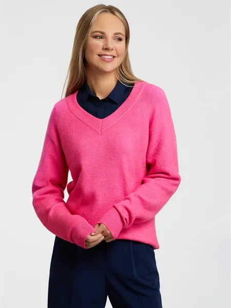 Пуловер женский oodji 63807333 розовый XXS