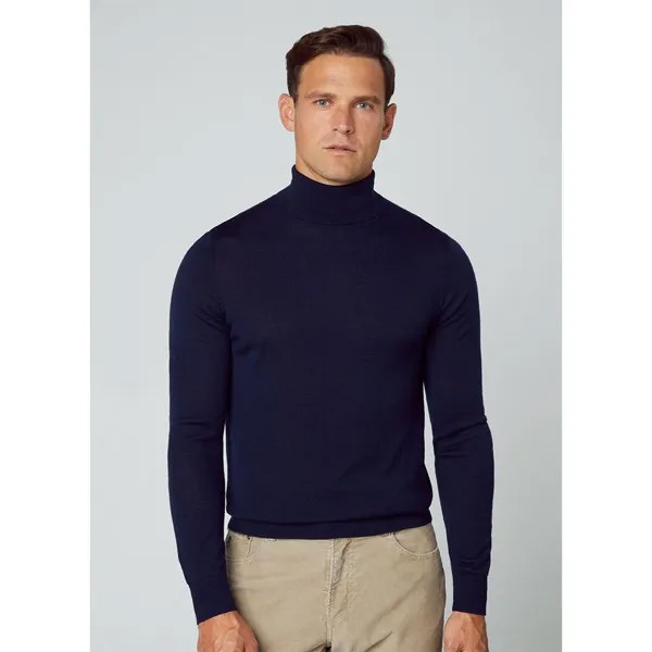 Свитер Hackett Merino Roll Neck, синий