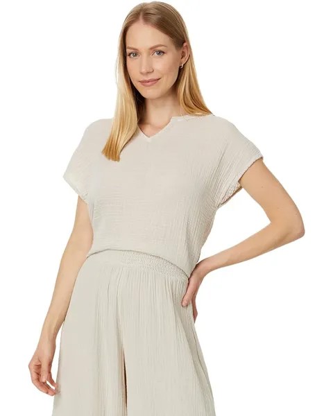 Топ Michael Stars Naomi Split Neck, цвет Cement