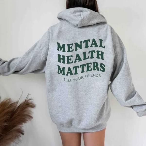 Худи с принтом Mental Health Matters для женщин