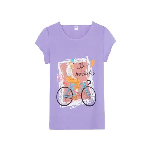 Футболка для девочки, цвет сиреневый/велосипед, рост 152 см Chaste 9379789 .