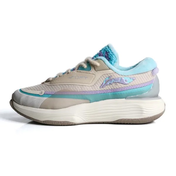 Кроссовки LINING SOFT WARM Lifestyle Shoes Women's Low-top Khaki, хаки