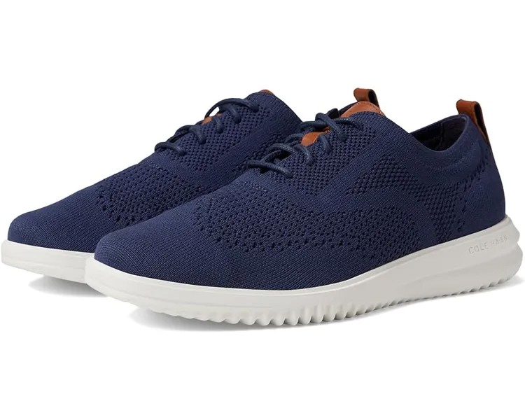 Оксфорды Cole Haan Grand+ Stitchlite Wing Tip Oxford, цвет Marine Blue/Nimbus Cloud