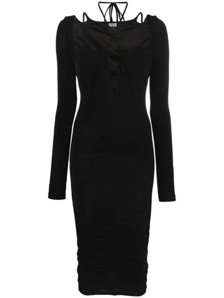 Versace Jeans Couture платье с вырезом халтер, черный