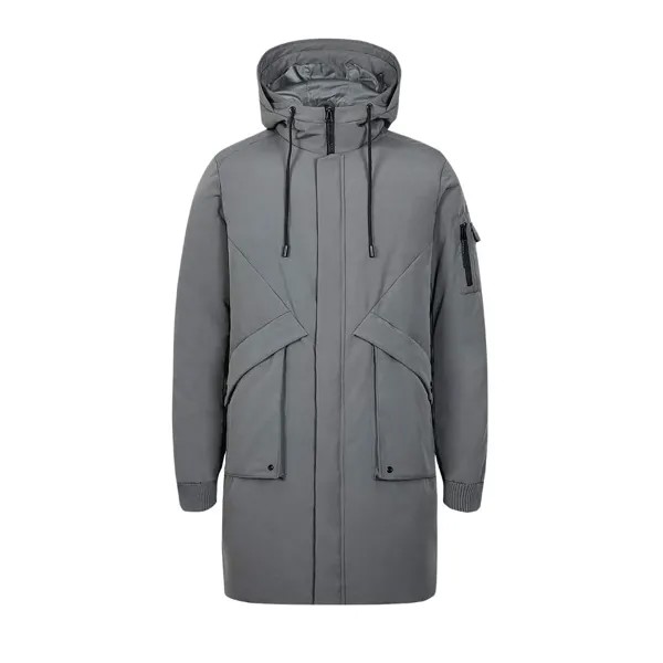 Мужское зимние пальто Pioneer Camp Parkas Long Hooded Padded, темно-серый
