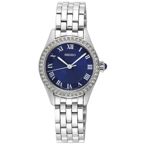 Наручные часы SEIKO SUR335P1, серебряный, синий
