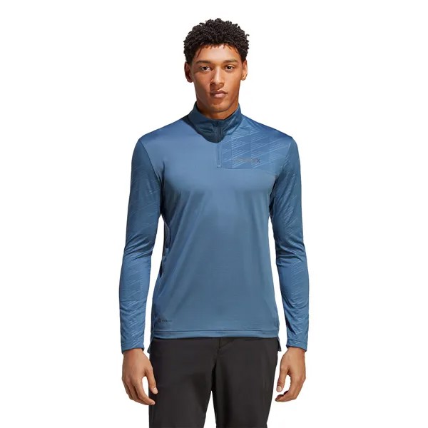 Спортивный топ adidas Terrex Multi Half-Zip Long Sleeve, синий