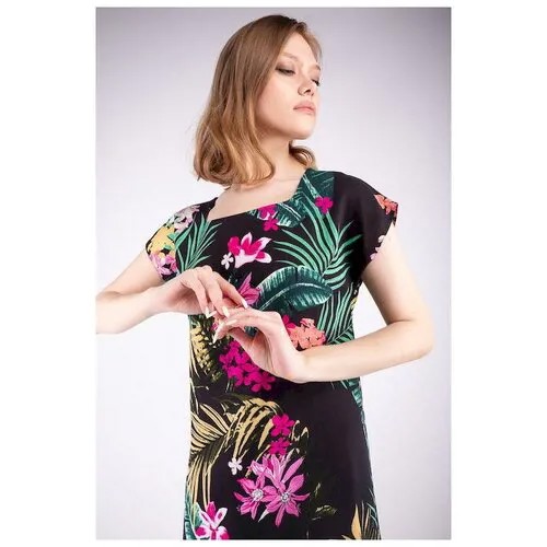Платье женское Svetlana Zotova летнее макси с тропическим принтом
