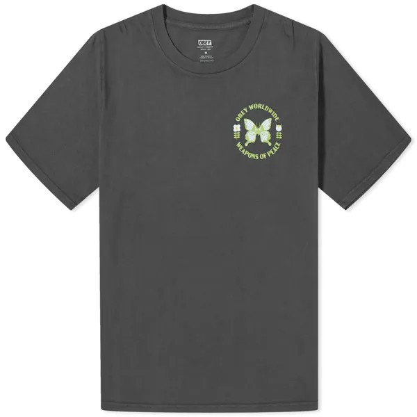 Футболка Obey Weapons Of Peace T-Shirt, цвет Pigment Vintage Black