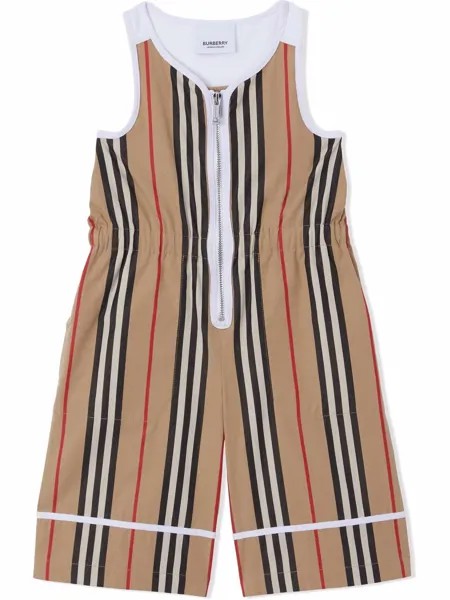 Burberry Kids комбинезон в полоску Icon Stripe