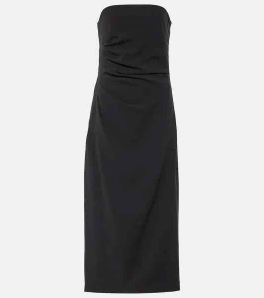Платье миди Shira из крепа Proenza Schouler, черный