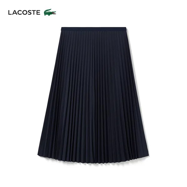Юбка плиссированная Lacoste средней длины, темно-синий