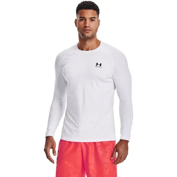 Лонгслив мужской Under Armour HG Fitted LS Tee белый S/M