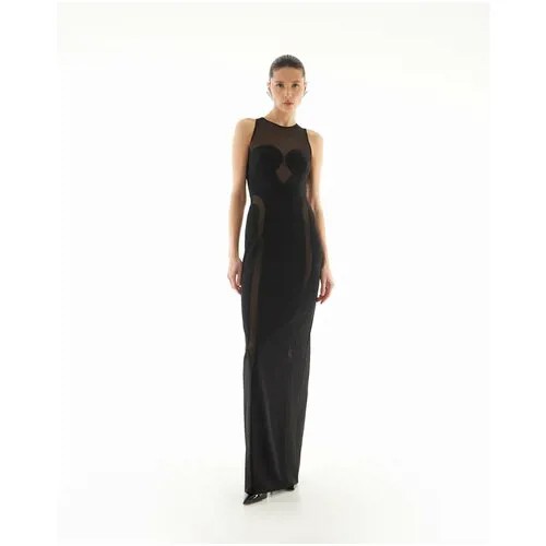 Платье Sorelle, вечернее, прилегающее, макси, размер XS, черный