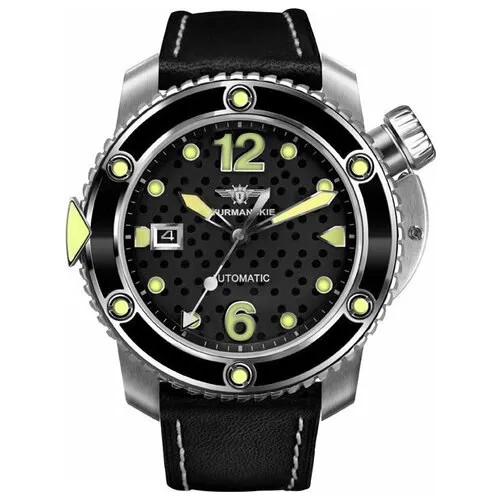 Наручные часы Штурманские NH35-1825893, черный, серебряный