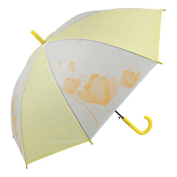 Зонт-трость женский полуавтоматический  Sima-land Цветы, желтый; белый