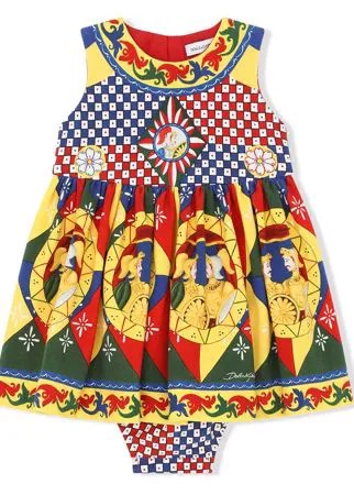 Dolce & Gabbana Kids платье с геометричным принтом