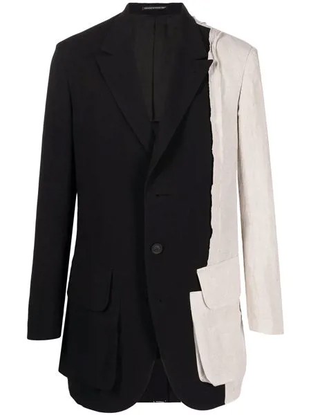 Yohji Yamamoto однобортный пиджак со вставками