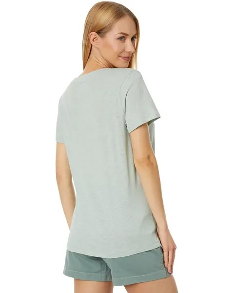 Футболка Madewell Whisper Cotton V-Neck Tee, цвет Sage Mist